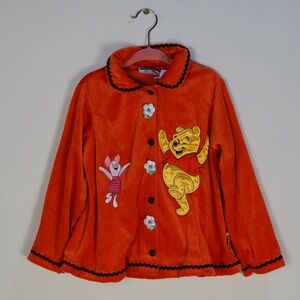 Vintage 90s Winnie the Pooh Disney corduroy velvet jacket 5